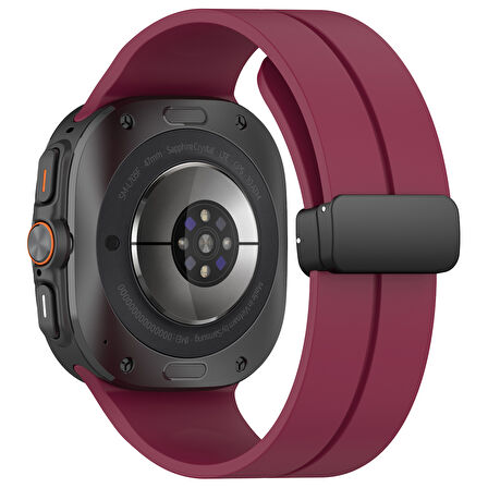 Samsung Galaxy Watch 7 Ultra 47mm Uyumlu Manyetik Mıknatıslı Band Silikon Kordon Kayış