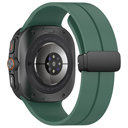Samsung Galaxy Watch 7 Ultra 47mm Uyumlu Manyetik Mıknatıslı Band Silikon Kordon Kayış