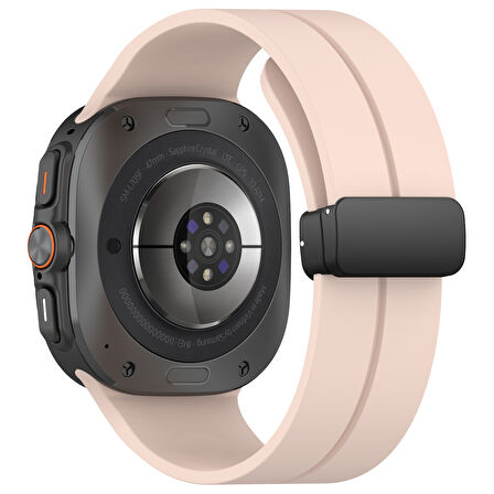 Samsung Galaxy Watch 7 Ultra 47mm Uyumlu Manyetik Mıknatıslı Band Silikon Kordon Kayış