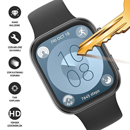 Huawei Watch Fit 3 Uyumlu 3D Full Ekran Koruyucu