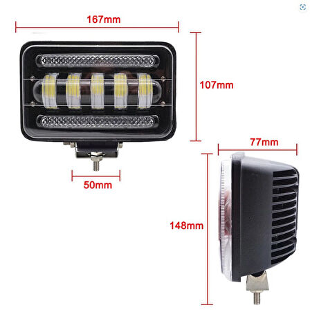 15 Led 30W Off Road Gündüz Farı Sis Lambası Projektör