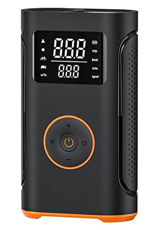 Taşınabilir Şarjlı Araç Oto Lastik Şişirme Pompası Kompresör 160 PSI Powerbank Işıklı YS02P