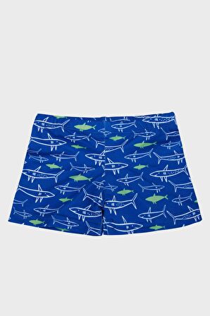SlipStop Jaws Trunk Mavi Çocuk Mayo