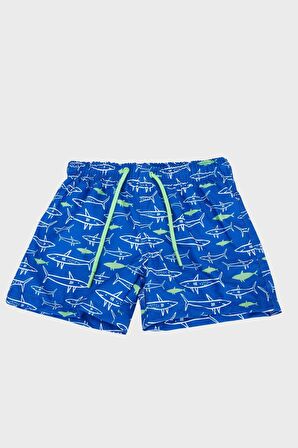 SlipStop Jaws Junior Short Mavi Çocuk Mayo