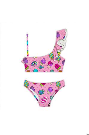 SlipStop Frutti Bikini Pembe Çocuk Bikini