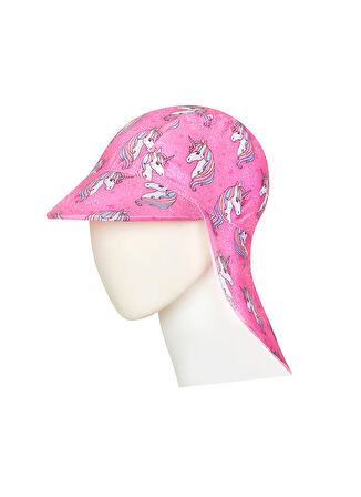 Pembe Kız Çocuk Desenli Şapka SK2515000016