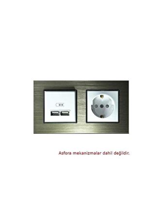 Asfir Schneider Asfora Serisi Alüminyum Bronz İkili Çerçeve ALG102-71 Modeli