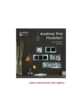 Asfir Schneider Asfora Serisi Alüminyum Gümüş Dikey İkili Çerçeve ALG212-71 Modeli