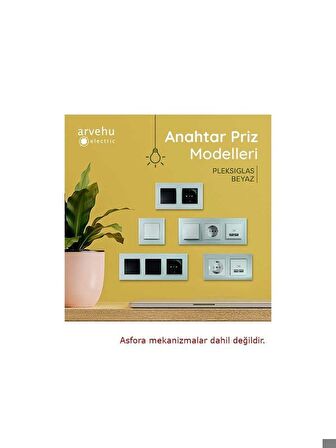 Asfir Schneider Asfora Serisi Pleksiglas Beyaz Dikey İkili Çerçeve APG112-21 Modeli