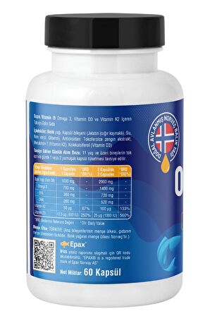 Supra Omega-3 + Vitamin D3 & K2