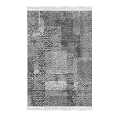 Dekoreko Kaymaz Taban Djt Banyo Halısı Yıldız Deri Saçaklı İskandinav F5132