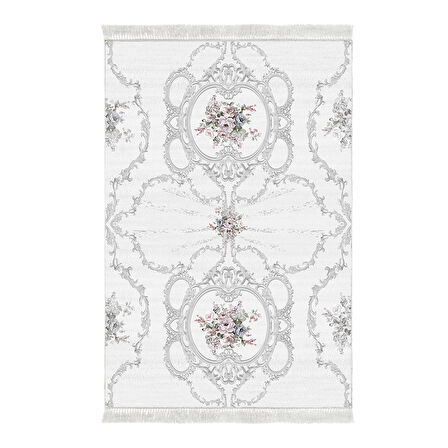 Dekoreko Kaymaz Taban Djt Banyo Halısı Yıldız Deri Saçaklı Modern 1494