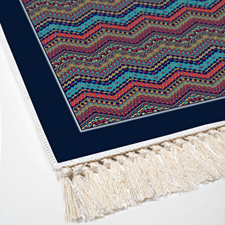 Dekoreko Kaymaz Taban Djt Banyo Halısı Yıldız Deri Saçaklı Modern 1935