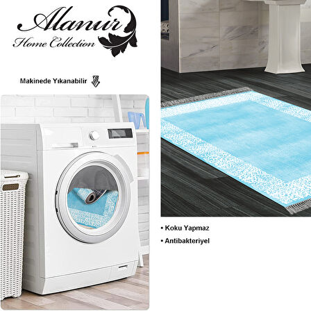 Dekoreko Kaymaz Taban Djt Banyo Halısı Star Pamuk Saçaklı Modern 1460