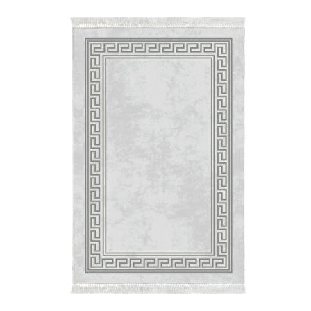 Dekoreko Kaymaz Taban Djt Banyo Halısı Star Pamuk Saçaklı Modern 626M