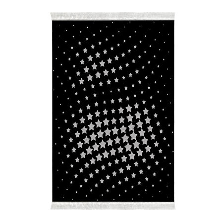 Dekoreko Kaymaz Taban Djt Banyo Halısı Star Pamuk Saçaklı Modern 723