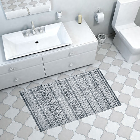 Dekoreko Kaymaz Taban Djt Banyo Halısı Trend İskandinav F5078