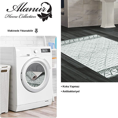 Dekoreko Kaymaz Taban Djt Banyo Halısı Trend İskandinav F5081