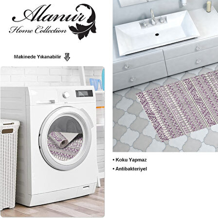 Dekoreko Kaymaz Taban Djt Banyo Halısı Trend İskandinav F5082