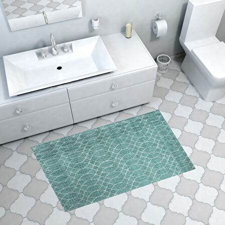 Dekoreko Kaymaz Taban Djt Banyo Halısı Trend İskandinav F5084