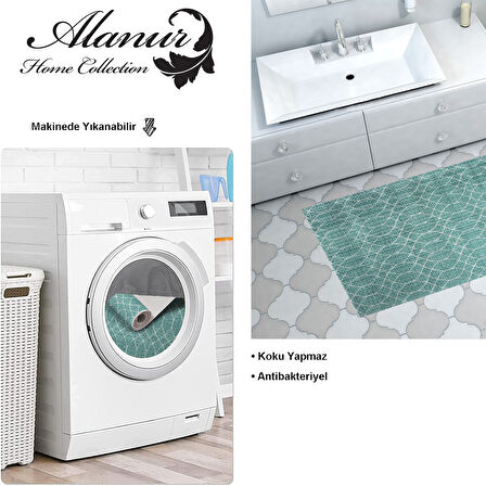 Dekoreko Kaymaz Taban Djt Banyo Halısı Trend İskandinav F5084