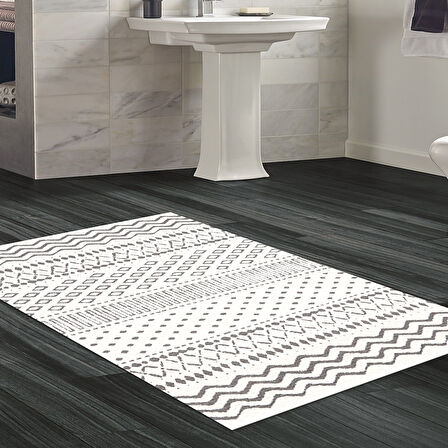 Dekoreko Kaymaz Taban Djt Banyo Halısı Trend İskandinav F5086