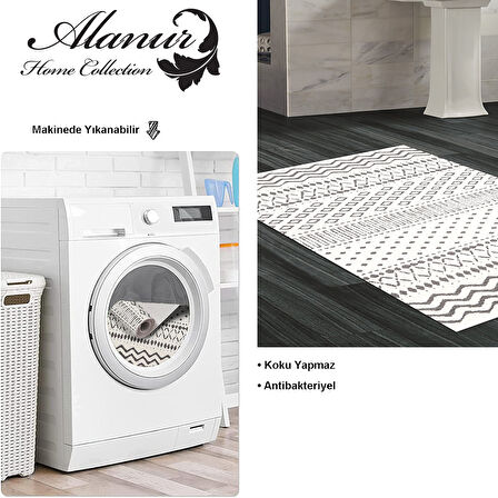 Dekoreko Kaymaz Taban Djt Banyo Halısı Trend İskandinav F5086