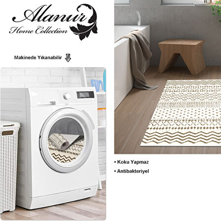 Dekoreko Kaymaz Taban Djt Banyo Halısı Trend İskandinav F5086