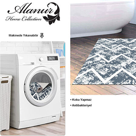 Dekoreko Kaymaz Taban Djt Banyo Halısı Trend İskandinav F5128