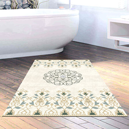 Dekoreko Kaymaz Taban Djt Banyo Halısı Trend Modern 1491