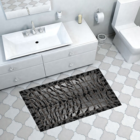 Dekoreko Kaymaz Taban Djt Banyo Halısı Trend Modern 1906