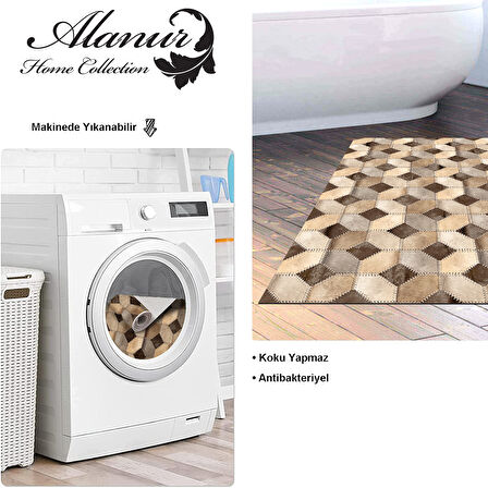 Dekoreko Kaymaz Taban Djt Banyo Halısı Trend Modern 1926