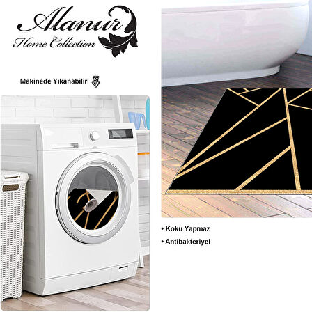Dekoreko Kaymaz Taban Djt Banyo Halısı Trend Modern 686M