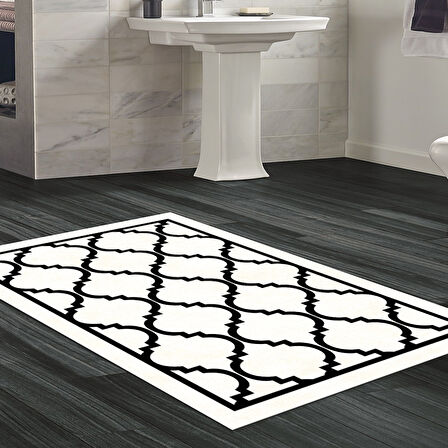 Dekoreko Kaymaz Taban Djt Banyo Halısı Trend Modern 688M