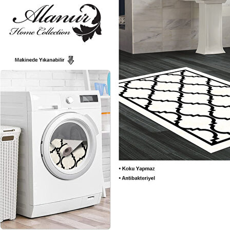 Dekoreko Kaymaz Taban Djt Banyo Halısı Trend Modern 688M