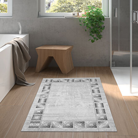 Dekoreko Kaymaz Taban Djt Banyo Halısı Trend Modern 691M