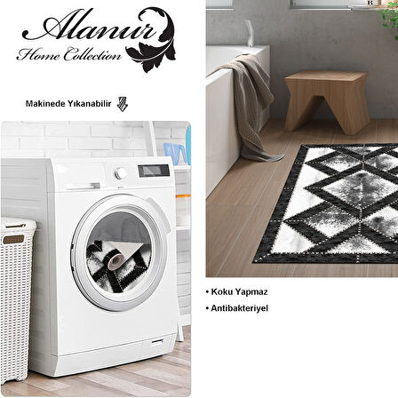 Dekoreko Kaymaz Taban Djt Banyo Halısı Trend Modern 722