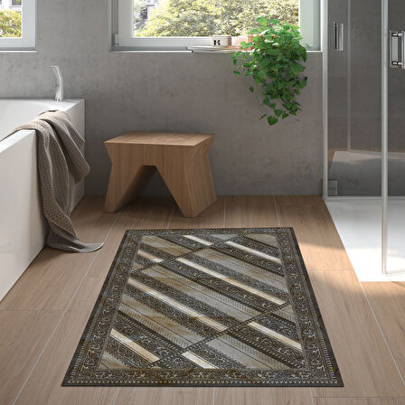 Dekoreko Kaymaz Taban Djt Banyo Halısı Trend Modern 731