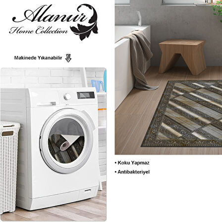 Dekoreko Kaymaz Taban Djt Banyo Halısı Trend Modern 731