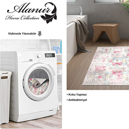 Dekoreko Kaymaz Taban Djt Banyo Halısı Trend Modern F5138