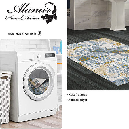 Dekoreko Kaymaz Taban Djt Banyo Halısı Trend Modern M5015