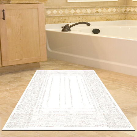 Dekoreko Kaymaz Taban Djt Banyo Halısı Trend Modern M5076