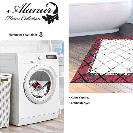 Dekoreko Kaymaz Taban Djt Banyo Halısı Trend Modern M5129