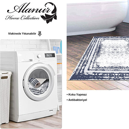 Dekoreko Kaymaz Taban Djt Banyo Halısı Trend Modern M5132