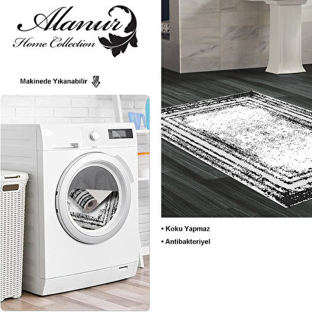 Dekoreko Kaymaz Taban Djt Banyo Halısı Trend Modern M5132