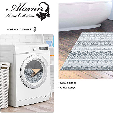 Dekoreko Kaymaz Taban Djt Banyo Halısı Yıldız Deri İskandinav F5078