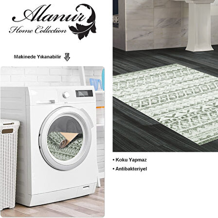 Dekoreko Kaymaz Taban Djt Banyo Halısı Yıldız Deri İskandinav F5078