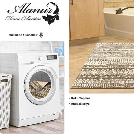 Dekoreko Kaymaz Taban Djt Banyo Halısı Yıldız Deri İskandinav F5080