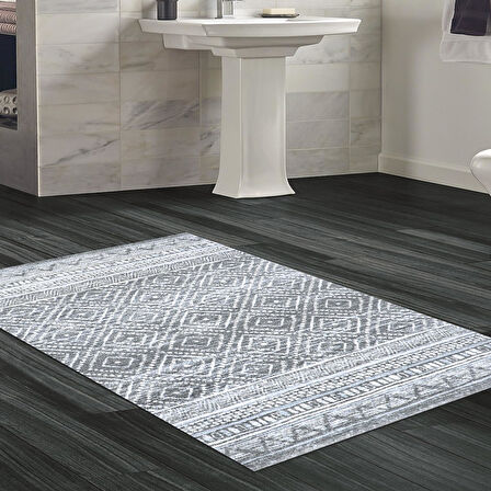 Dekoreko Kaymaz Taban Djt Banyo Halısı Yıldız Deri İskandinav F5087
