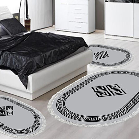 Eko Trend Djt Yıkanabilir Kaymaz Taban Oval 3 Lü Yatak Odası Takımı 656M Modern